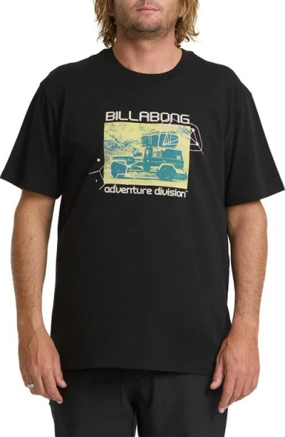 Billabong Stacked Adventure Division Graphic T-shirt In Black