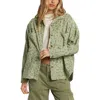 Billabong Stoked On You Print Cotton Corduroy Button-up Shirt In Crystal Cove