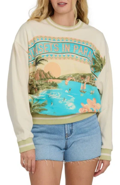 Billabong Summer Dream Kendal Crewneck Sweatshirt In Neutral