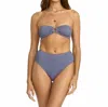 Billabong Summer Hi Stripe Rio Bandeau Bikini Top In Multi In Multi