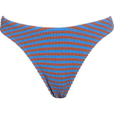 Billabong Summer Hi Stripe Skimpy Hike Bikini Bottoms In Blue