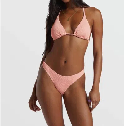 Billabong Summer High Hike Bikini Bottoms In Peach Tart In Multi