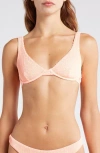 Billabong Summer High Ruby Underwire Bikini Top In Peach Tart