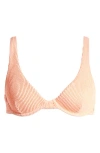 Billabong Summer High Ruby Underwire Bikini Top In Peach Tart