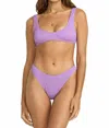 Billabong Summer High Skimpy Hike Bikini Bottom In Paradise Purple In Multi