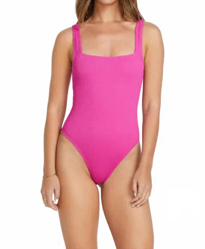 Billabong Summer High Square Neck One Piece In Fiesta Pink