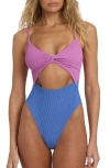 Billabong Summer Mikahi Cutout One-piece Swimsuit In Multi