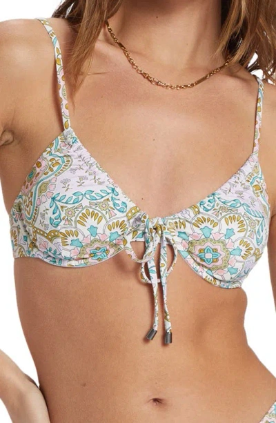 Billabong Summer Side Ella Underwire Bikini Top In Salt Crystal