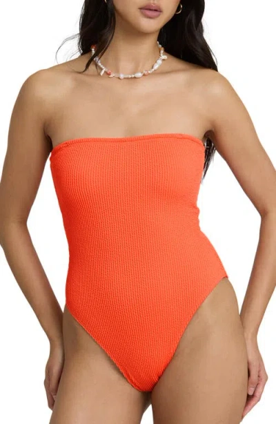 Billabong Summer Tully High Leg One-piece Swimsuit In Orange