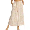 Billabong Sun Catcher Floral Print Wide Leg Pants In Feelin Peachy