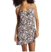 Billabong Sun Chaser Mini Slip Dress In Black Sands In Multi