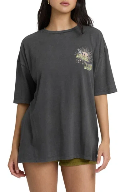 Billabong Sun Chasing Oversize Cotton Graphic T-shirt In Gray