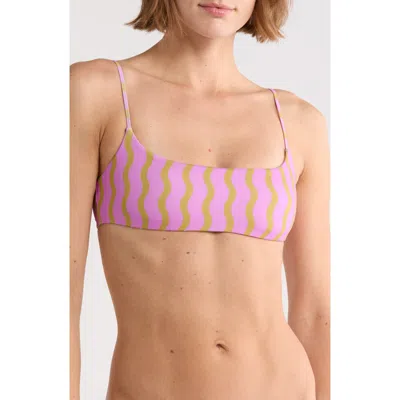 Billabong Sun Fired Reversible Jaclyn Bralette Bikini Top In Multi