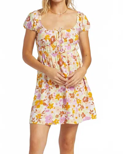 Billabong Sun Kissed Mini Dress In Salt Crystal In Multi