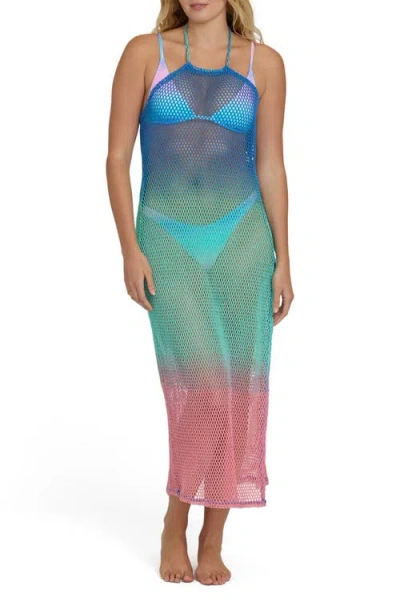 Billabong Sun Vision Open Stitch Cotton Cover-up Midi Dress In Multi