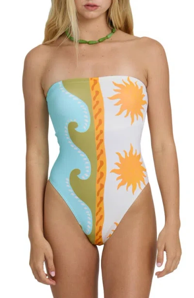 Billabong Sunblind Tully One-piece Swimsuit In White