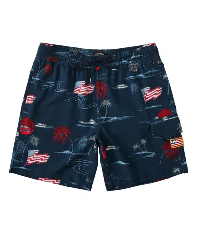 Billabong Sundays Bro Layback Board Shorts Men's Blue Swimwear Jdm848