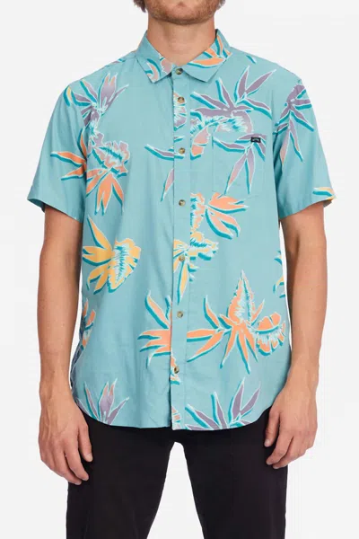Billabong Sundays Floral Woven In Light Marine In Blue
