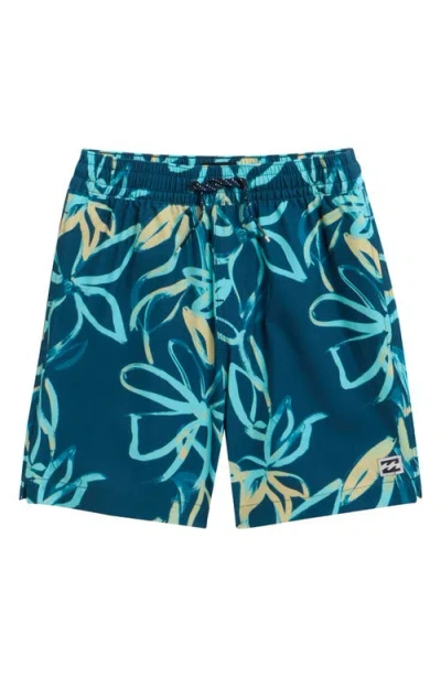Billabong Kids'  Sundays Layback Swim Trunks In Multi