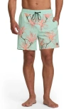 Billabong Sundays Layback Swim Trunks In Seafoam
