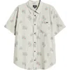 Billabong Sundays Mini Print Short Sleeve Cotton Button-up Shirt In Chino