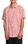 Billabong Sundays Paisley Short Sleeve Button-up Shirt In Purple