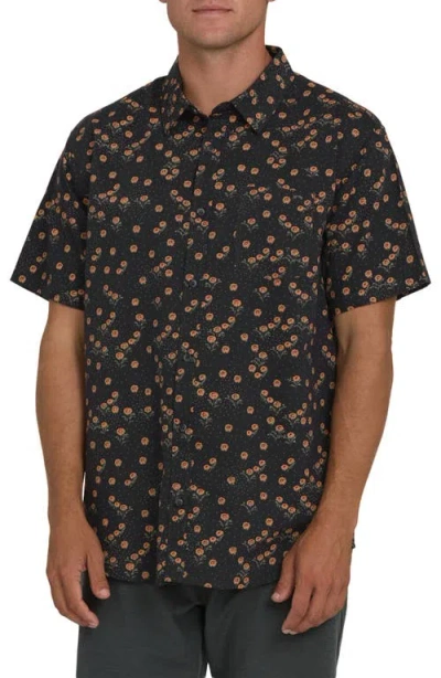 Billabong Sundays Short Sleeve Button-up Shirt In Black