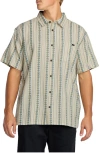 Billabong Sundays Stripe Jacquard Short Sleeve Cotton Button-up Shirt In Neutral