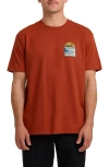 Billabong Sundown Adventure Division Organic Cotton Graphic T-shirt In Brown