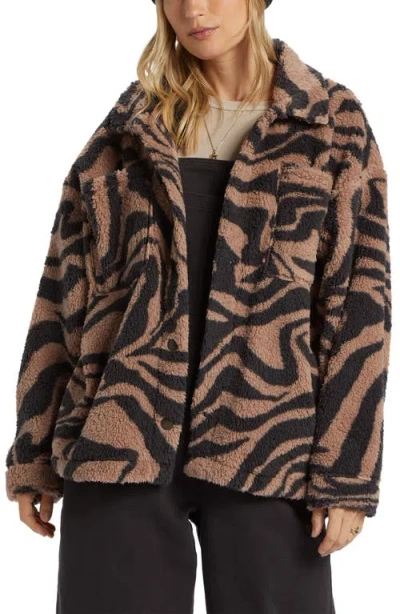 BILLABONG BILLABONG SUNDOWN HIGH PILE FLEECE SNAP-UP JACKET 