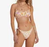 Billabong Sungazers Rev Tie Tanga Bikini Bottom In Multi In Multi