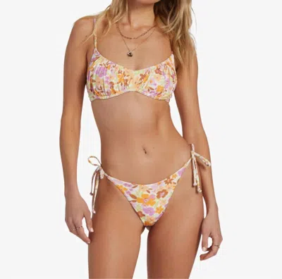 Billabong Sungazers Ruched Bralette Bikini Top In Multi