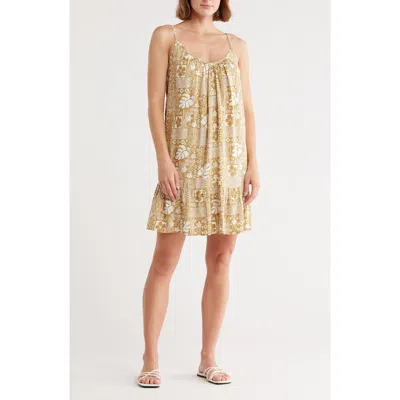Billabong Sunny Daze Mini Dress In Gold