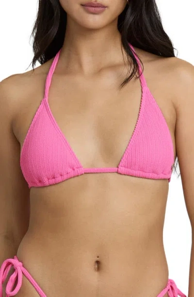 Billabong Sunrays Remi Triangle Bikini Top In Pink