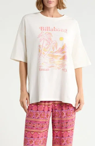 Billabong Sunrise Oversized Graphic T-shirt In Natural
