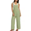 Billabong Sunset View Cotton Jumpsuit In Army