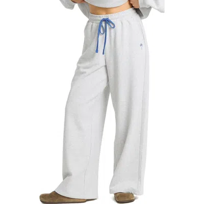 Billabong Sunset Wide Leg Fleece Pants In White