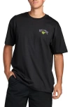 Billabong Surf Africa Cotton Graphic T-shirt In Washed Black