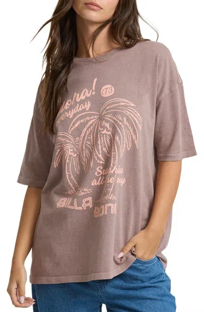 Billabong Surf N' Spray Cotton Graphic T-shirt In Neutral