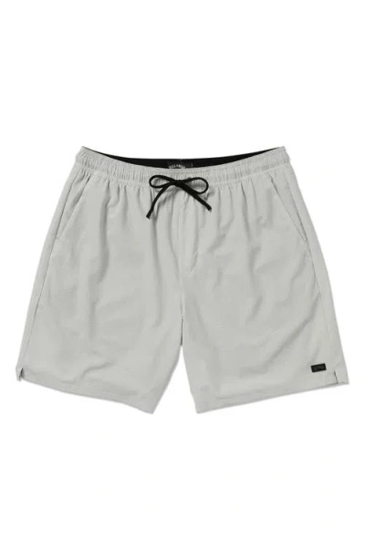 Billabong Surftrek Elastic Waist Shorts In Gray