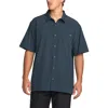 Billabong Surftrek Print Short Sleeve Button-up Shirt In Blue