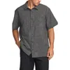 Billabong Surftrek Print Short Sleeve Button-up Shirt In Gray