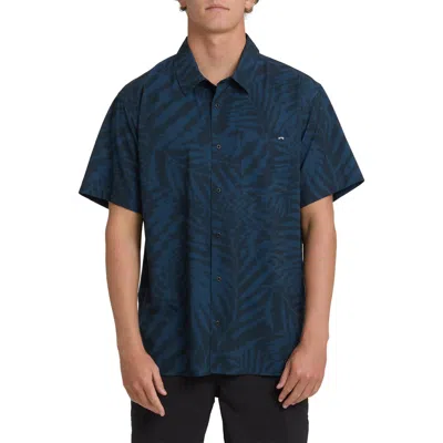 Billabong Surftrek Print Short Sleeve Button-up Shirt In Multi