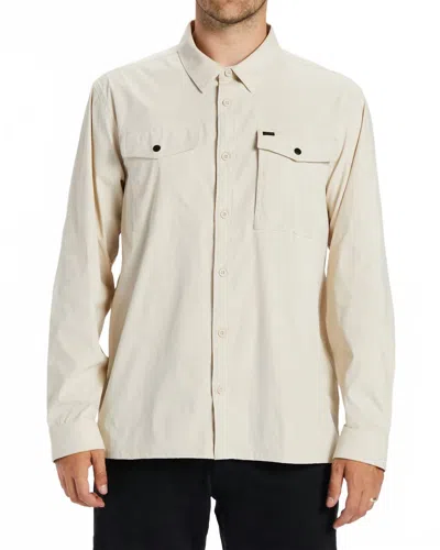 Billabong Surftrek Tech Long Sleeve Shirt In Chino In Neutral