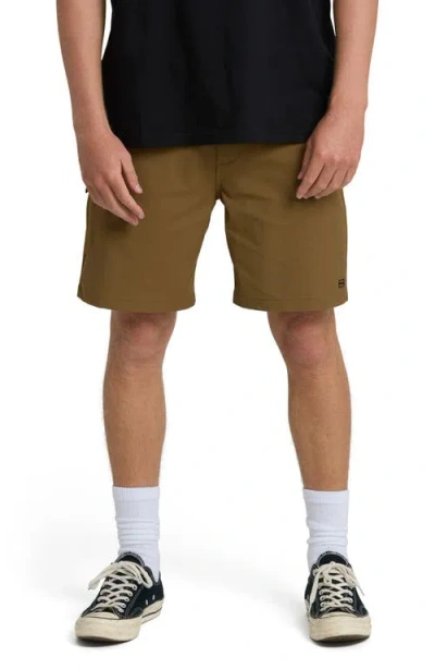 Billabong Surftrek Touring Shorts In Gold