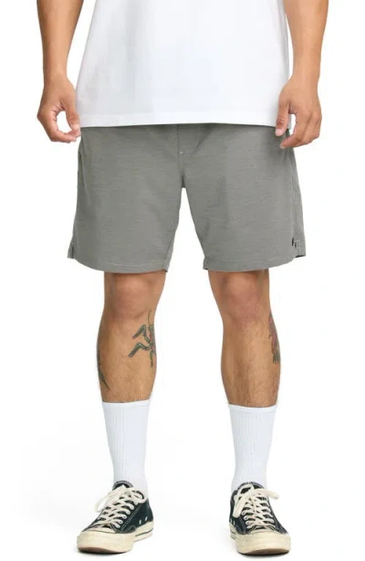 Billabong Surftrek Transit Elastic Waist Hybrid Shorts In Gray
