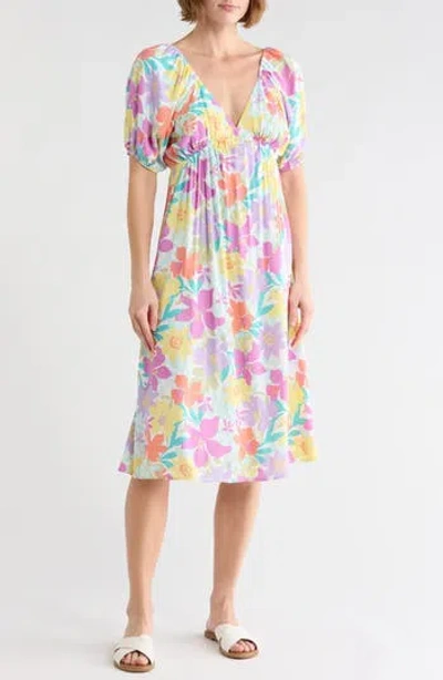 Billabong Sway Away Midi Dress In Multi