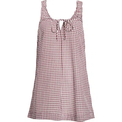 Billabong Sweet As Ever Gingham Shift Dress In Purple