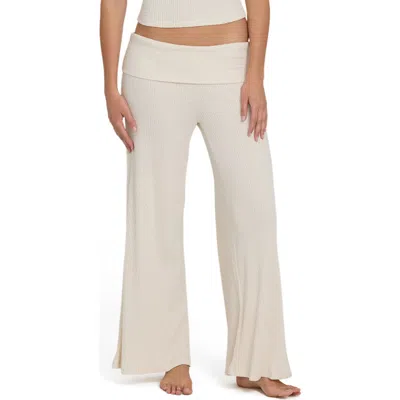 Billabong Sweet Coast Wide Leg Knit Pants In White