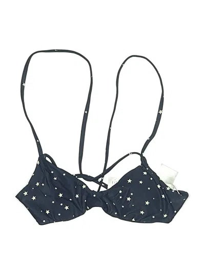 Pre-owned Billabong Swimsuit Top Black Stars Pattern Swimwear